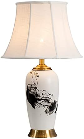 Puresilks מנורת שולחן קרמיקה מודרנית, 25.59 'מנורת קישוט לא עם בסיס צל בגוון, מנורות ליד המיטה של