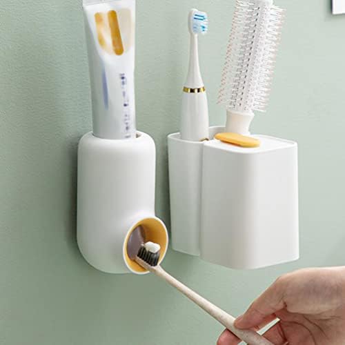 ילדים משחת שיניים משחת שיניים מתקן קיר מסחטת מחזיק: קיר הר אמבטיה משחת שיניים אחסון מתלה קולב ילדי של משחת שיניים