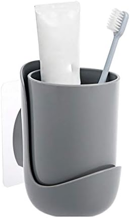 מחזיק מברשת שיניים רכוב על קיר יצירתי עם כוס עם אמבטיה אטום למים אבק אבק אבק אבק מארגן אמבטיה מארגן