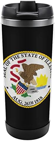 דגל מדינת אילינוי חותם אילינוי אמריקאי נירוסטה בקבוק מים מבודד כוס ואקום ספורט נסיעות