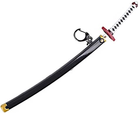 קוטלת שד סמוראי חרב קטאנה סכין במחזיק מפתחות נשק דגם 22 סמ 1/6 פעולה איור אביזרי מיני נשק