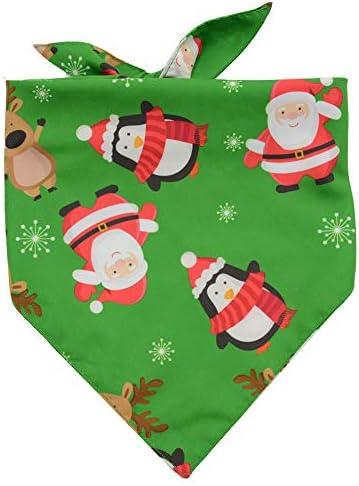 חג המולד כלב בנדנות 2 חבילה סנטה הפיך משולש ליקוק לחיות מחמד צעיף אבזרים
