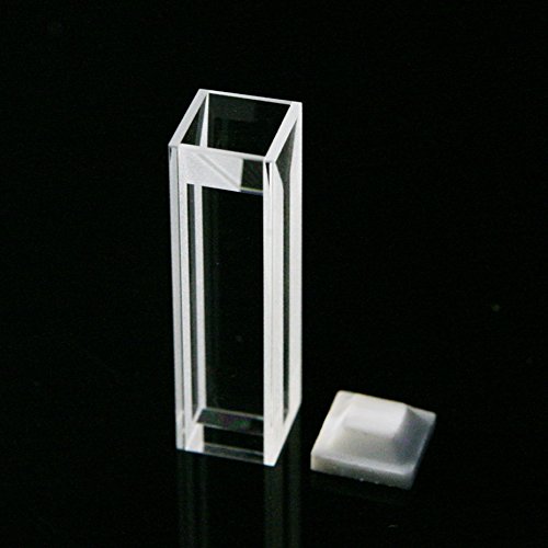 קוביית זכוכית פלואורסצנטית מיקרו, 1 סמ, 1.4 מל, קובטס, נתיב אור 10 ממ ו -4 ממ, תאי זכוכית, 4 חלונות