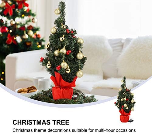 ABOOFAN 1 סט עץ חג המולד זוהר מיני פריסת מסיבת עץ חג המולד אבזרים ללא מסיבת סוללה לטובת סוללה