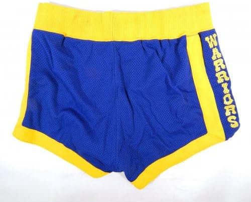 משנות השמונים גולדן סטייט ווריורס משחק השתמש במכנסיים קצרים כחולים 34 DP32503 - משחק NBA בשימוש