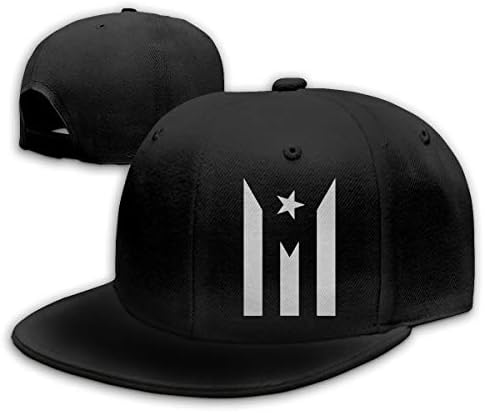 פורטו ריקו שחור ולבן מחאה דגל למבוגרים היפ הופ כובעי מתכוונן סנאפבק כובע לגברים