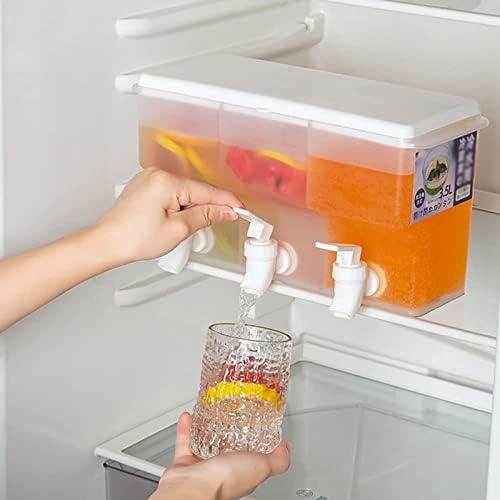 Trema 3 תאים מתקן כד למקרר, מתקן משקאות 3.5L עם 3 דליפות חינם, מתקן מיצים מתקן מים, לשימוש יומיומי