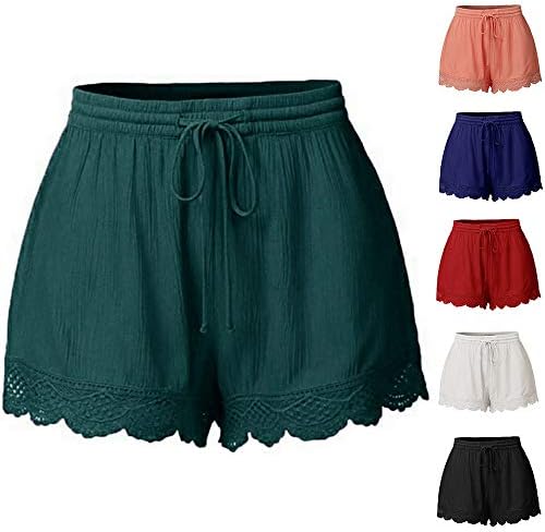 מכנסיים קצרים חותלות מוצקות של חבל קיץ מכנסיים קצרים בתוספת מכנסיים בגודל תלבושת מכנסיים קצרים