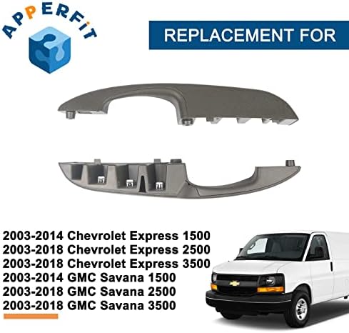 Apperfit דלת פנים ידית משיכה תואמת לשנת 2003-2018 Chevy Express GMC סוואנה ואן 1500 2500 3500 צד נהג שמאלי וצד