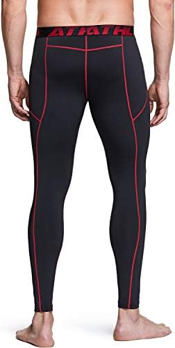 מכנסי דחיסה תרמית לגברים של אתליו, טייץ ריצה אתלטי וחותלות ספורט, תחתית שכבת בסיס חורף