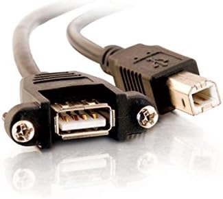 כבל USB C2G, הר לוח USB, כבל USB 2.0, USB A לכבל, 2 רגל, שחור, כבלים ללכת 28063