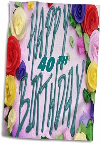 3drose אירועים מיוחדים של פלורן - יום הולדת 40 שמח - מגבות