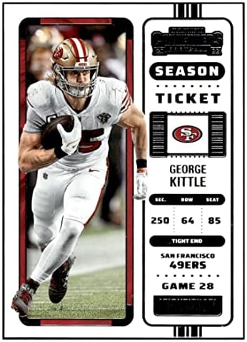 ג'ורג 'קיטל 2022 מתמודדים פאניני כרטיס עונה מס '84 ננומטר+ -MT+ NFL כדורגל 49ers