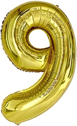 32 אינץ 'זהב ספרות ספרות לבלונים מספרים 0-9 קישוטים למסיבת יום הולדת מספר ערבית למסיבת יום הולדת