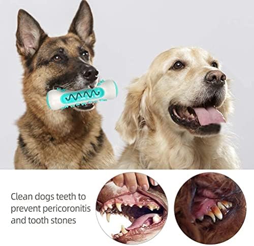 עצם צעצוע גומי טבעי לטיפול שיניים קטן של כלב אמצעי, מונעת שעמום ומקל על לחץ, צעצועי לעיסת כלבים בטוחים + חבל