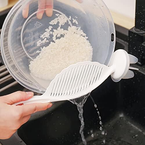 מוטות לכיור נירוסטה נירוסטה מטבח שטיפת אורז חפץ רב פונקציונלי מסננת משק בית לא פוגע בשטיפת ידיים כף אורז