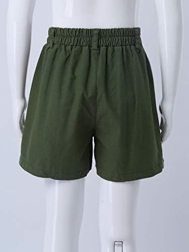 Feeshow Kids Boys בנות כותנה משיכה מכנסיים קצרים של מטען עם כיסים ספורטיביים ספורטיביים ספורטיביים