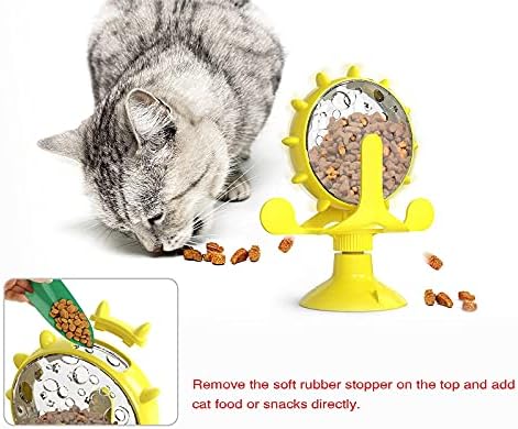 צעצועים לחתול חתול אינטראקטיבי כדור צעצוע של חתול צעצוע בג'יירו בצורת צעצוע חתול טחנת רוח חתול צעצועים חתולים