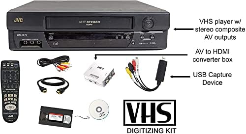 העברת JVC VCR VHS העברתו/מרחוק, מתאם USB, ממיר HDMI