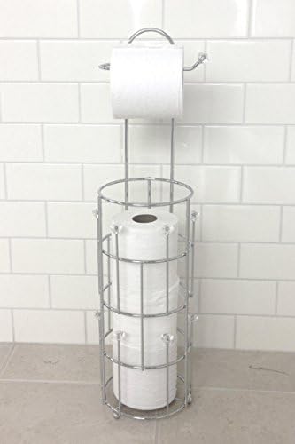 Splash Home Bijou Naper Paper Roll Holder מתכת מתכת חינם מארגן אחסון רקמות אמבטיה לחדר אמבטיה