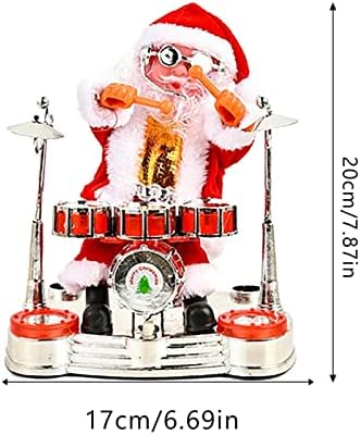 BZGWECD קופסאות מוזיקה לחג המולד שלג גלובס אלקטריק סנטה קלאוס בובת מוסיקה בובת חג מולד קישוטי חג