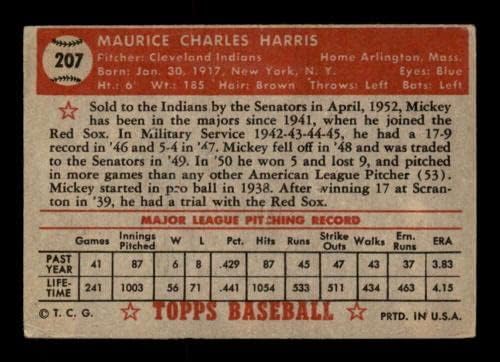 207 מיקי האריס - 1952 כרטיסי בייסבול TOPP