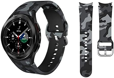 SDUTIO 20 ממ ללא פערים רצועת שעון עבור Samsung Watch 4 קלאסי 46 42 ממ/44 40 ממ שעון חכם דפוס סיליקון דפוס