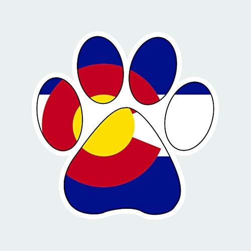 Fagraphix קולורדו בצורת מכפה מדבקה מדבקה מדבקה מדבקה עצמית כלב חתול כלבלב מחמד 9.95 רחב