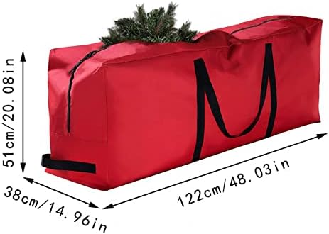 עץ חג המולד אחסון תיק, עבור עמיד להגן מפני אבק מתחת למיטה אחסון עץ חג המולד אחסון שקיות אחסון עם גלגל