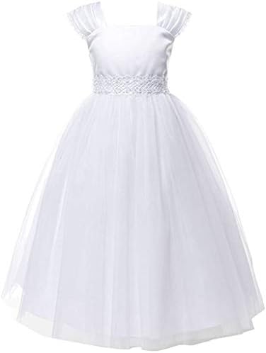 שמלת ילדה פרח ראשית הקודש תחרות חתונה יום הולדת שמלה