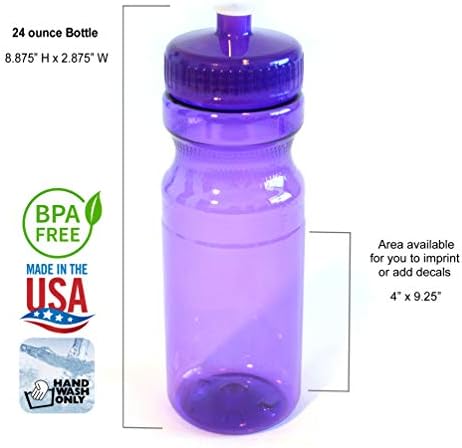 חולות מתגלגלים ללא בקבוקי מים סגולים 24 אונקיות, מארז 30 בתפזורת, תוצרת ארצות הברית
