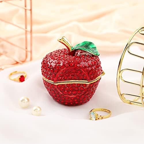 QIFU סגנון תפוח אדום קלאסי בסגנון אמייל תכשיט אמייל, מתנה ייחודית למשפחה