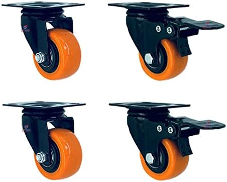 גלגלים גלגלים של צלחת Lumecube לרהיטים 15 '' 40mmch 50 ממ PVC שקט צלחת כבד צלחת כבדה גלגלים עם בלם 240 קג