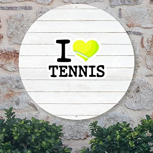 אני אוהב טניס שלט קבלת פנים דלת קדוש עיצוב ספורט שלט מתכת ספורט מותאם אישית לאמנות קיר חווה שלט זר עיצוב קיר