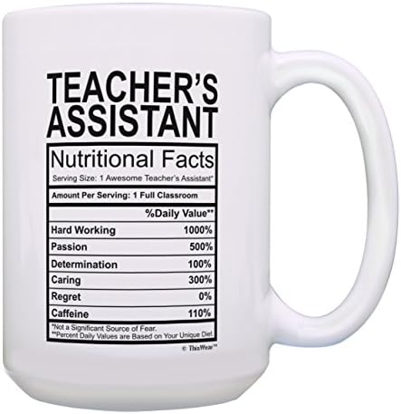 הטוב ביותר מורה מתנה מורה של עוזר תזונתי עובדות מתנה למורים הערכה מתנה לנשים קפה ספל תה כוס לבן