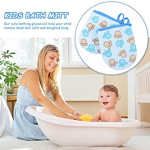 1 סט 2 יחידות תינוק אמבטיה כפפות תינוק אמבטיה מגבות נוח גוף כביסה קרצוף כפפות תינוק לשפשף מיט
