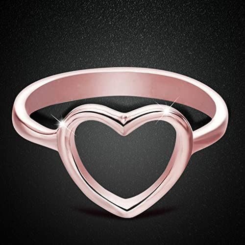 2023 חדש פשוט אלקטרוליזציה אהבה טבעת יהלום טבעת לנשים תכשיטים טבעת טבעת קטנה