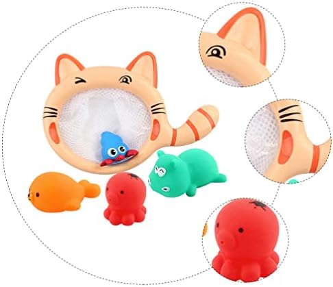 צעצוע 1 סט צעצועי מים צעצועים בצורת חתול צורת מים מפלסטיק דיג מפלסטיק משחק חוף הים תמנון