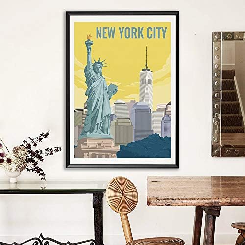 ארהב ניו יורק פסל חירות אמריקה בציר נסיעות פוסטר אמנות הדפסת בד ציור עיצוב הבית מתנה