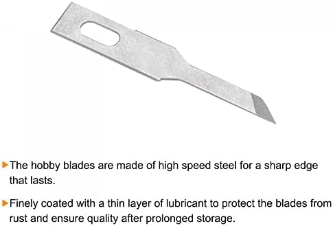 50 יחידות 35 4.5 ממ קרפט סכין להבים, גבוהה מהירות פלדה תחביב להבי החלפת סט אמנות להבי גילוף כלי עם אחסון מקרה