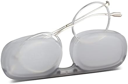 NOOZ - משקפי קריאה - צורה עגולה - 2 צבעים - משקפיים מגדלים לגברים ונשים - דגם אללה אוסף כפול