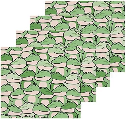 Wellday תנינים ירוקים של מטליות רחצה, 2 חבילות 12 x 12 אינץ