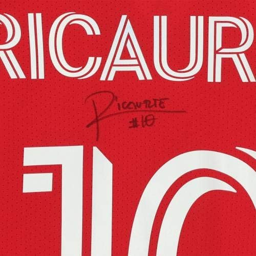 Andres Ricaurte FC דאלאס חתימה על חתימה משומשת 10 ג'רזי אדום מעונת MLS 2020 - גופיות כדורגל חתימה