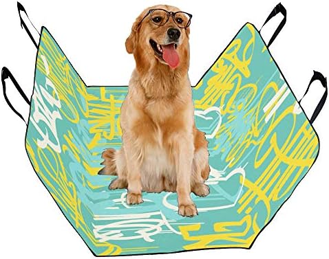 כיסוי מושב כלב מותאם אישית היפ הופ עיצוב סגנון אופנה רחוב הדפסת רכב מושב מכסה לכלבים עמיד למים