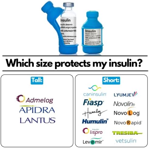 מארז/שרוול של בקבוקי אינסולין בטוחים בבקבוקון סוכרת, שרוול מגן סיליקון גמיש ושימוש חוזר, צבעוני, צבעוני 5, מתאים