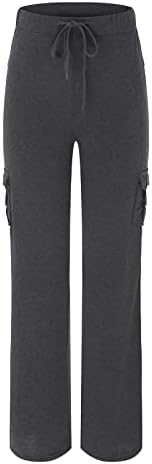מכנסי מטען של Dsodan לנשים רחבות ברגל רחבה ברגל גבוהה עם בגדי רחוב רצות מטען עם כיסים מכנסיים רחבים