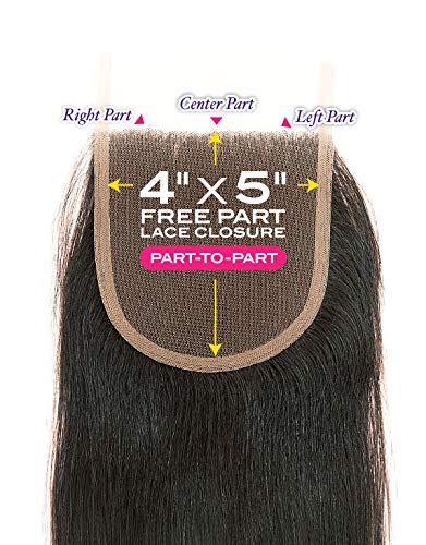 ג ' נט אוסף רמי שיער טבעי להמיס 4 על 5 ישר תחרה פרונטאלית סגירה