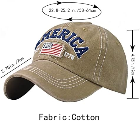 מתכוונן בייסבול כובע מזדמן כובע אמריקה כובע דגל כובע כותנה כובע רקום כובע