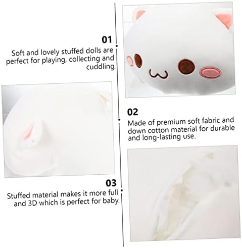 כריות דקורטיביות של בובה לחתול צעצועים לספה כריות דקורטיביות לבנות לכריות קטיפה למיטה לילדים חתול חיבוק