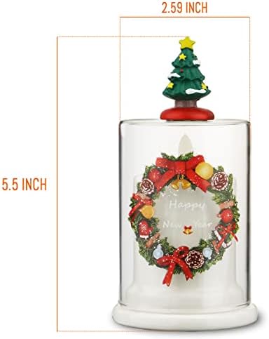 מנורת נרות של מאומני, נרות נרות נטלים נר צמצם עם שלט רחוק, מנורת אטמוספרה של עץ חג המולד עם נר